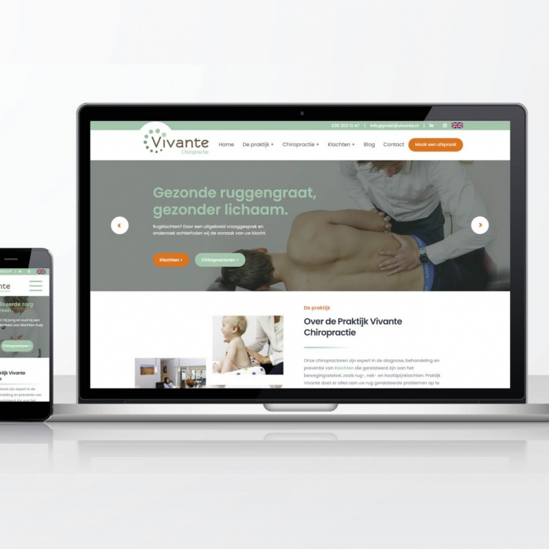 Webdesign Chiropractie Praktijk Vivante